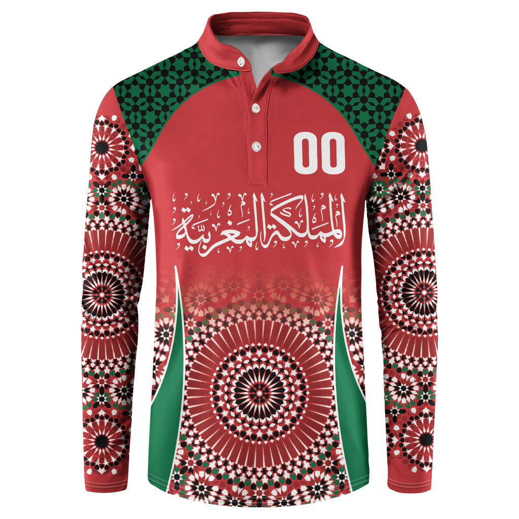 Morocco Yalla Vamos 2026 Custom Button Sweatshirt Zellige Mosaic Edition