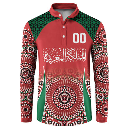 Morocco Yalla Vamos 2026 Custom Button Sweatshirt Zellige Mosaic Edition