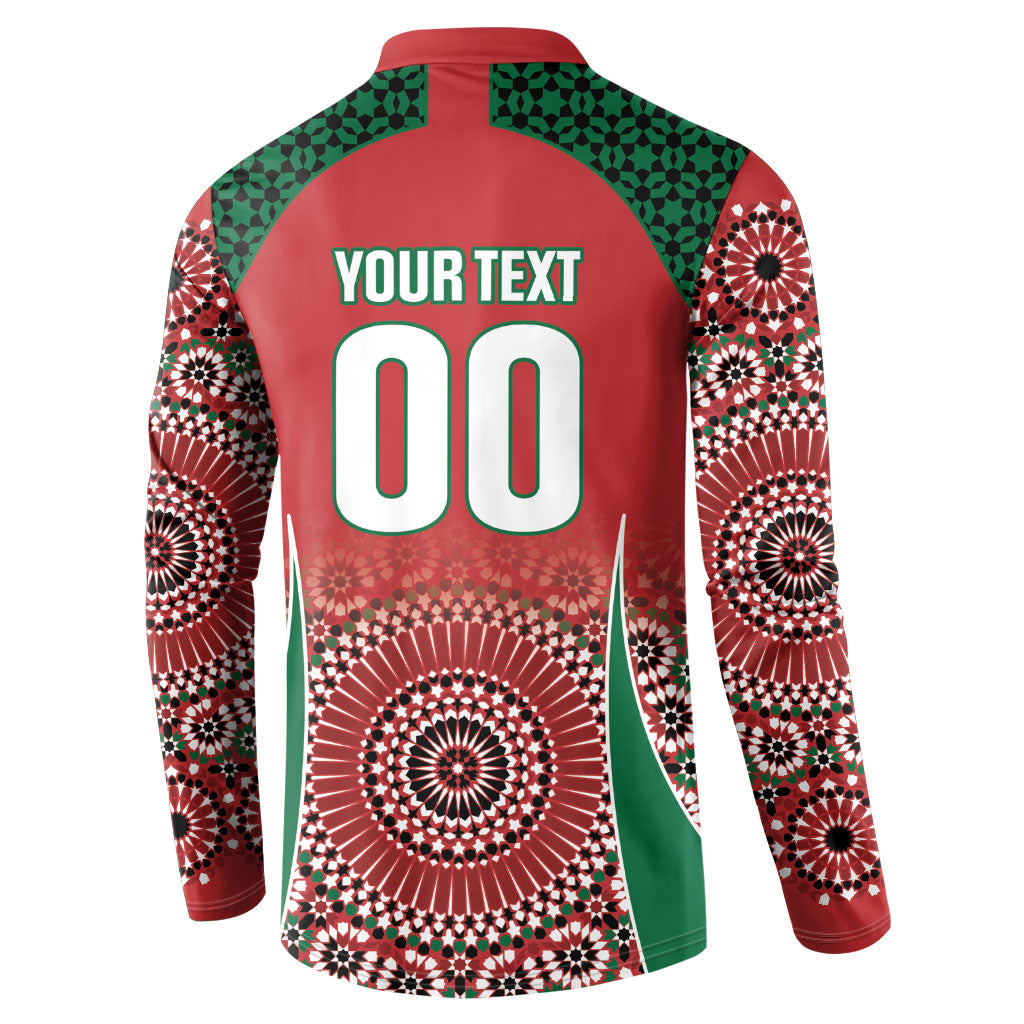 Morocco Yalla Vamos 2026 Custom Button Sweatshirt Zellige Mosaic Edition