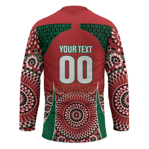 Morocco Yalla Vamos 2026 Custom Hockey Jersey Zellige Mosaic Edition