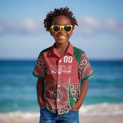 Morocco Yalla Vamos 2026 Custom Kid Hawaiian Shirt Zellige Mosaic Edition