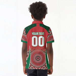 Morocco Yalla Vamos 2026 Custom Kid Polo Shirt Zellige Mosaic Edition