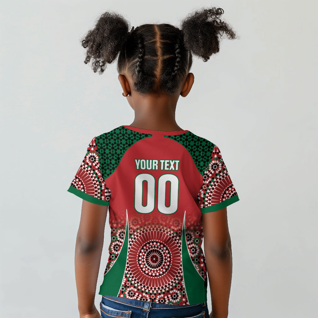 Morocco Yalla Vamos 2026 Custom Kid T shirt Zellige Mosaic Edition