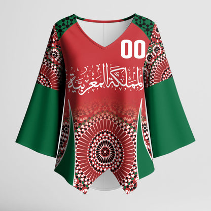Morocco Yalla Vamos 2026 Custom Kimono Sleeve Blouse Zellige Mosaic Edition