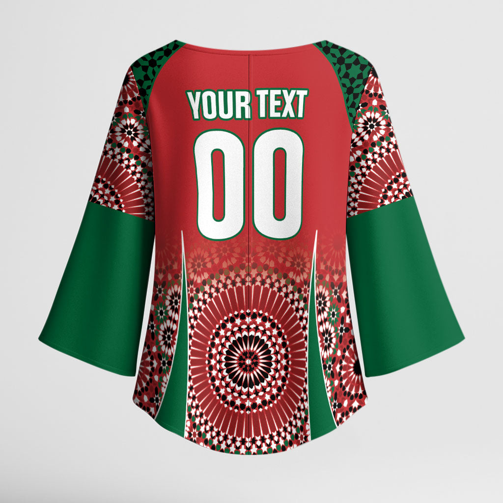 Morocco Yalla Vamos 2026 Custom Kimono Sleeve Blouse Zellige Mosaic Edition