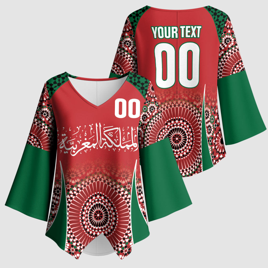 Morocco Yalla Vamos 2026 Custom Kimono Sleeve Blouse Zellige Mosaic Edition