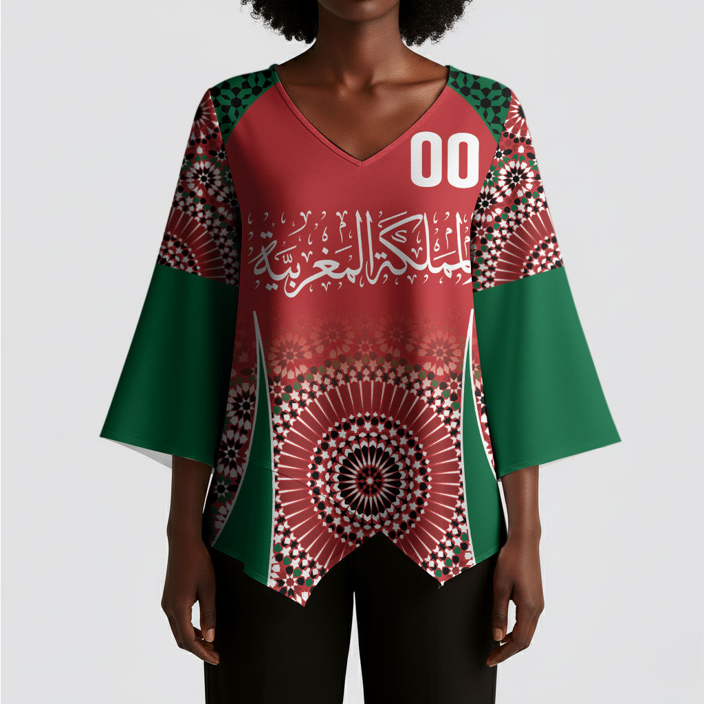 Morocco Yalla Vamos 2026 Custom Kimono Sleeve Blouse Zellige Mosaic Edition