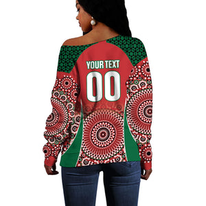 Morocco Yalla Vamos 2026 Custom Off Shoulder Sweater Zellige Mosaic Edition