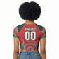 Morocco Yalla Vamos 2026 Custom Raglan Cropped T shirt Zellige Mosaic Edition