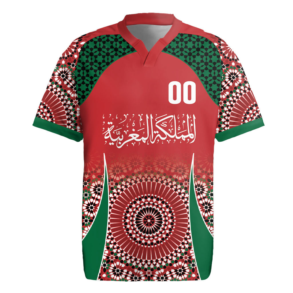 Morocco Yalla Vamos 2026 Custom Rugby Jersey Zellige Mosaic Edition