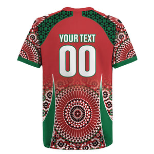 Morocco Yalla Vamos 2026 Custom Rugby Jersey Zellige Mosaic Edition
