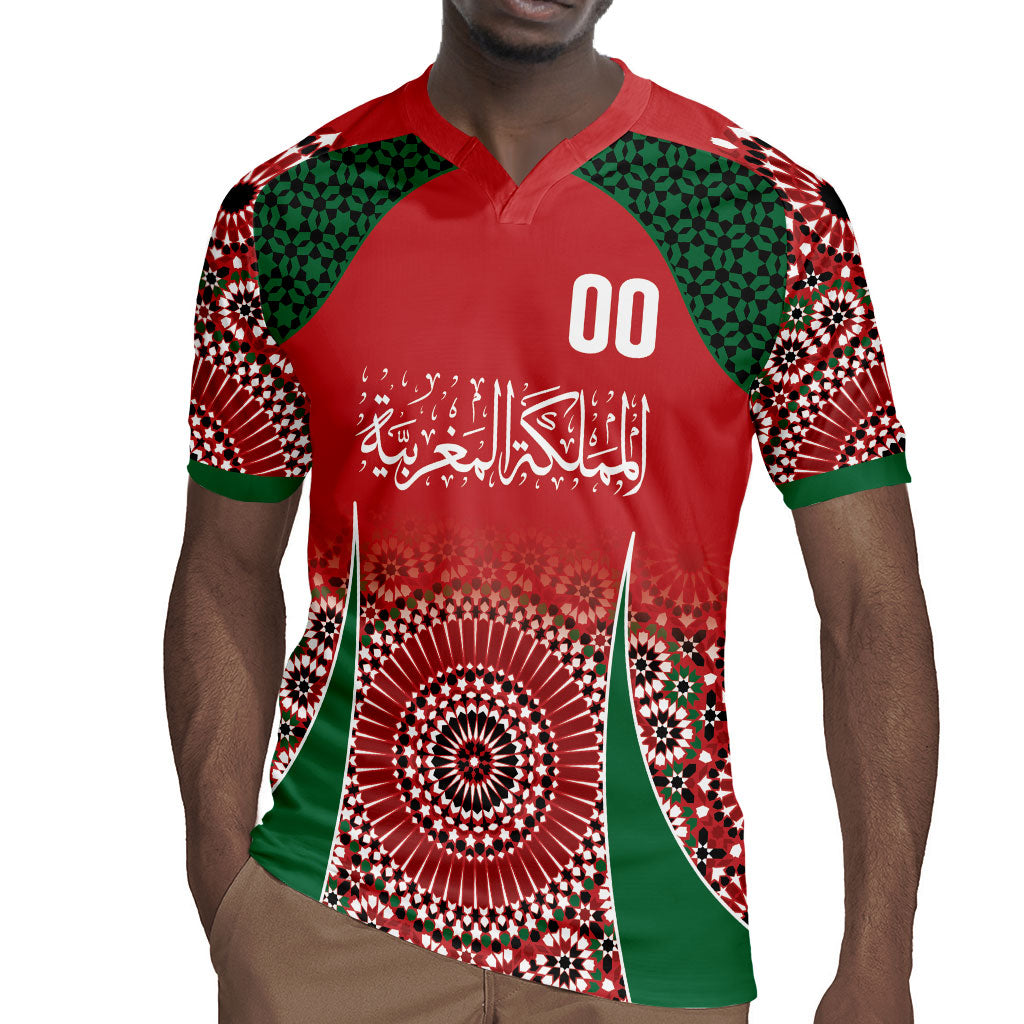 Morocco Yalla Vamos 2026 Custom Rugby Jersey Zellige Mosaic Edition