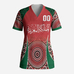 Morocco Yalla Vamos 2026 Custom Scrub Top Zellige Mosaic Edition