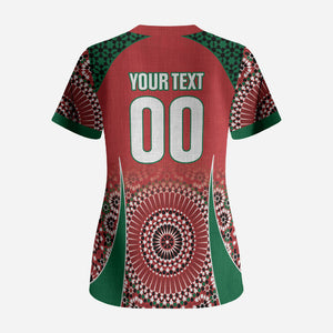 Morocco Yalla Vamos 2026 Custom Scrub Top Zellige Mosaic Edition