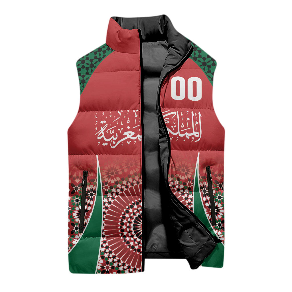 Morocco Yalla Vamos 2026 Custom Sleeveless Puffer Jacket Zellige Mosaic Edition