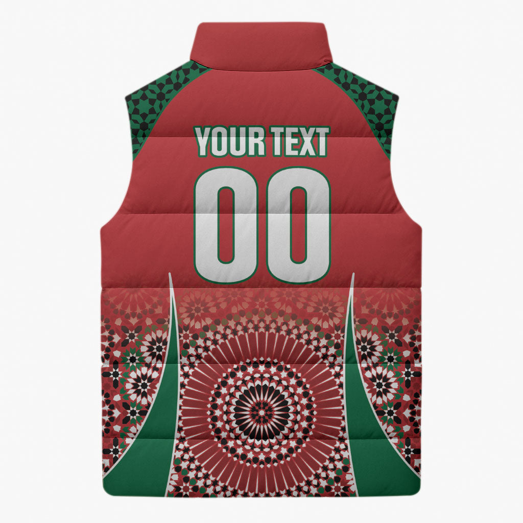 Morocco Yalla Vamos 2026 Custom Sleeveless Puffer Jacket Zellige Mosaic Edition