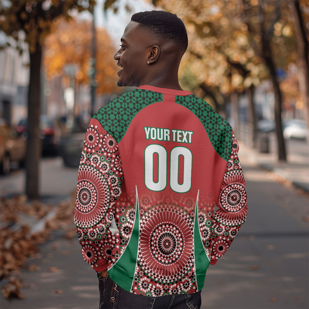 Morocco Yalla Vamos 2026 Custom Sweatshirt Zellige Mosaic Edition