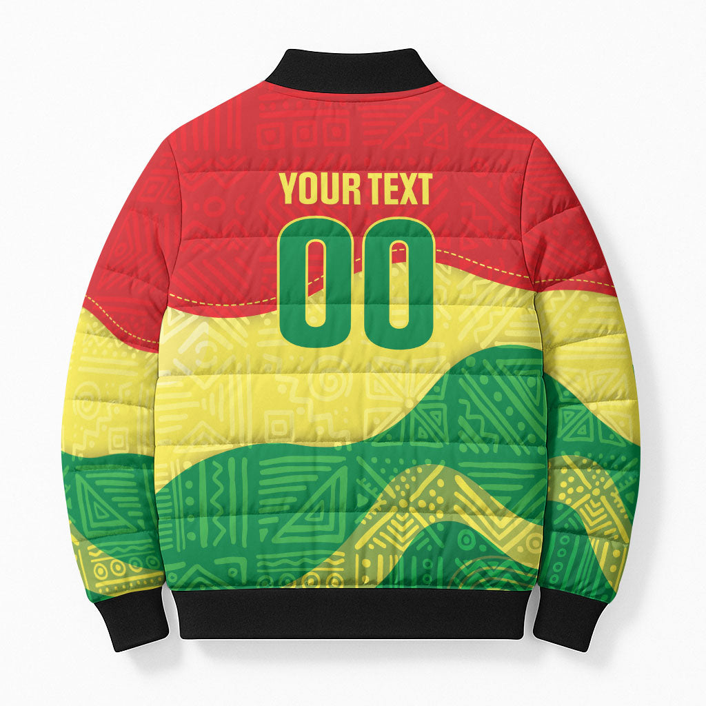 Senegal Kappu Adduna Custom Bomber Puffer Jacket Teranga Textile Edition