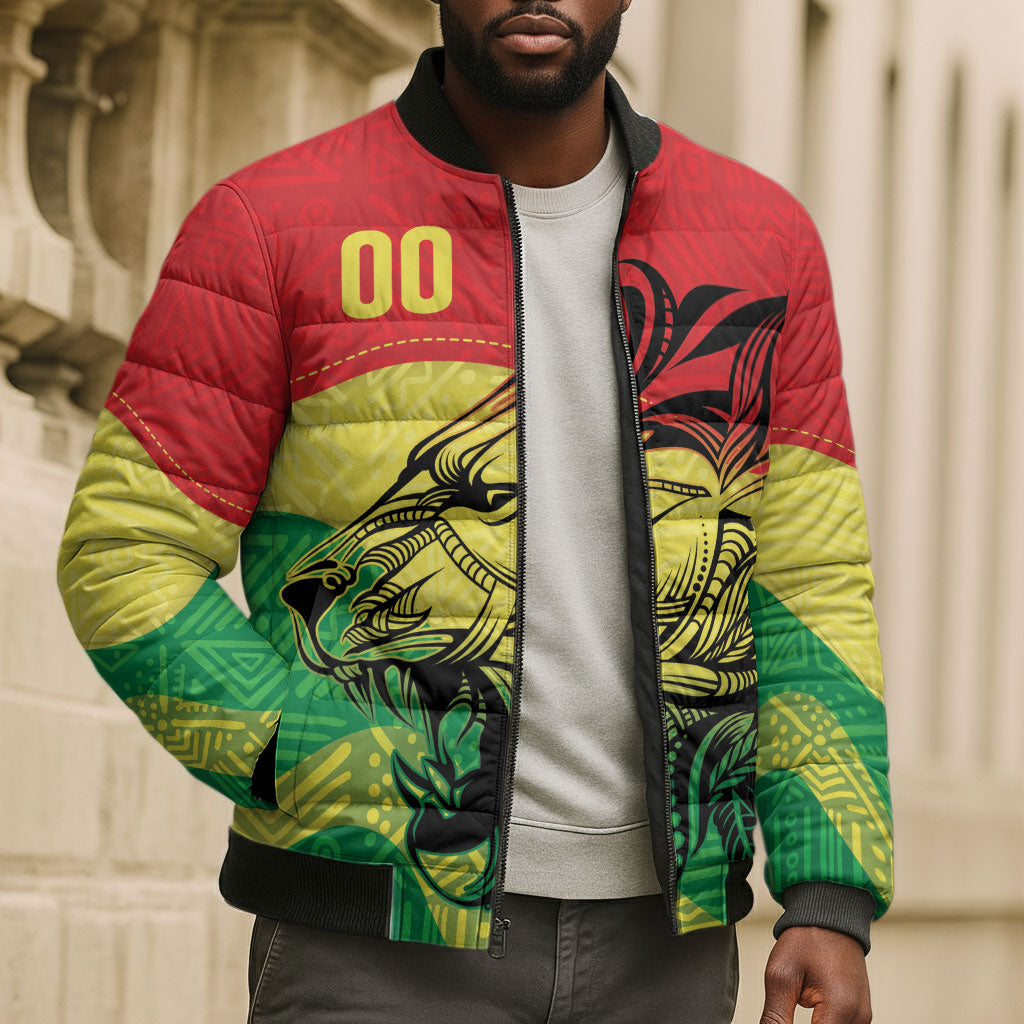 Senegal Kappu Adduna Custom Bomber Puffer Jacket Teranga Textile Edition