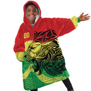 Senegal Kappu Adduna Custom Kid Wearable Blanket Hoodie Teranga Textile Edition