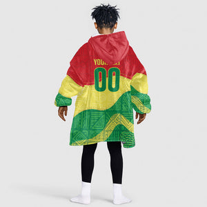 Senegal Kappu Adduna Custom Kid Wearable Blanket Hoodie Teranga Textile Edition