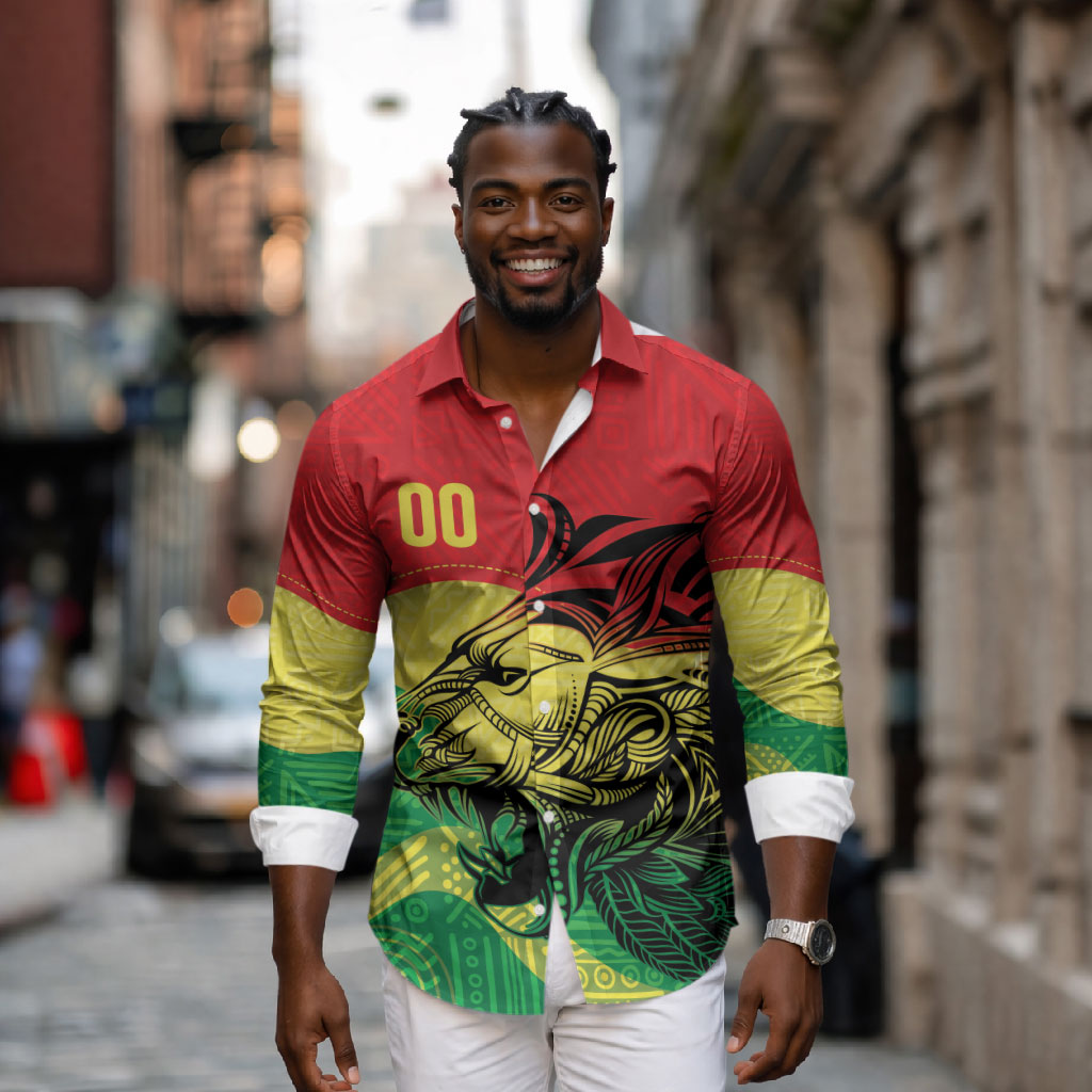 Senegal Kappu Adduna Custom Long Sleeve Button Shirt Teranga Textile Edition