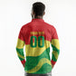 Senegal Kappu Adduna Custom Long Sleeve Polo Shirt Teranga Textile Edition