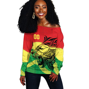 Senegal Kappu Adduna Custom Off Shoulder Sweater Teranga Textile Edition