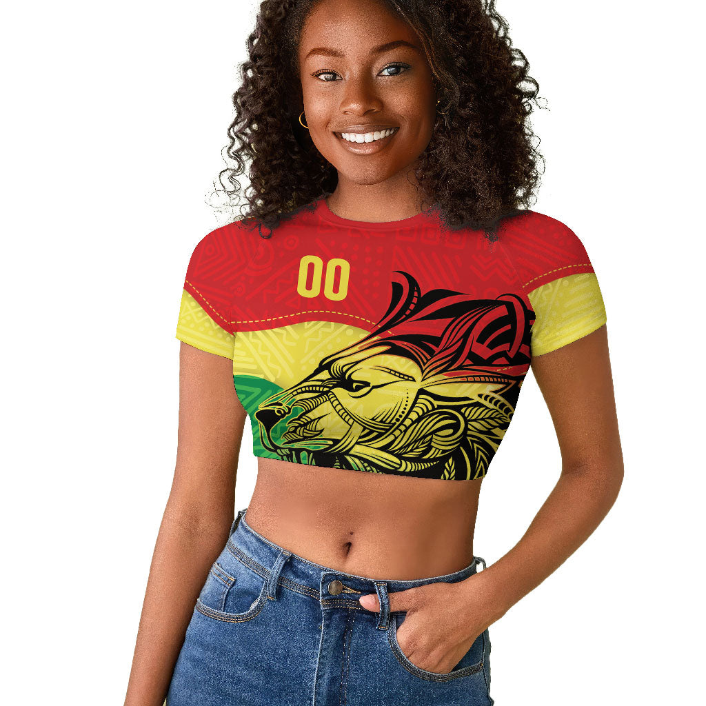 Senegal Kappu Adduna Custom Raglan Cropped T shirt Teranga Textile Edition