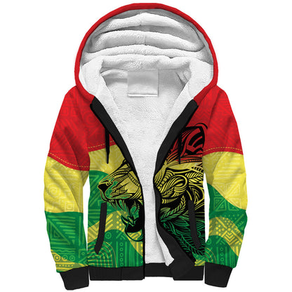 Senegal Kappu Adduna Custom Sherpa Hoodie Teranga Textile Edition