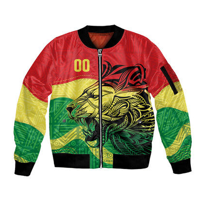 Senegal Kappu Adduna Custom Sleeve Zip Bomber Jacket Teranga Textile Edition