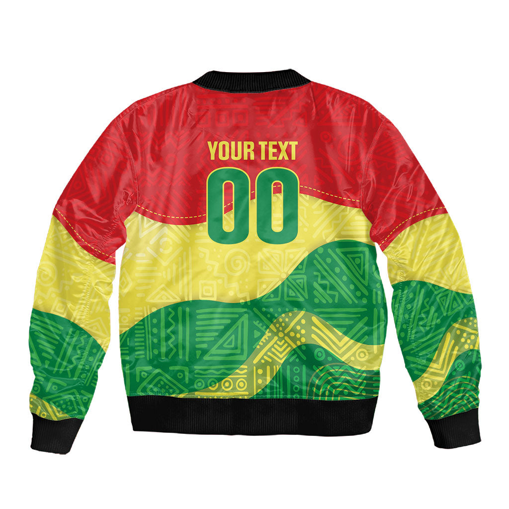 Senegal Kappu Adduna Custom Sleeve Zip Bomber Jacket Teranga Textile Edition