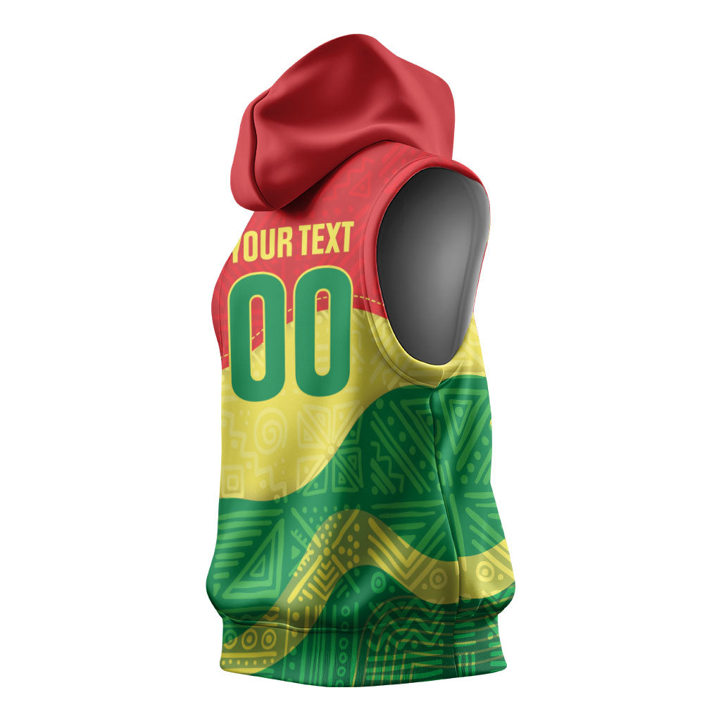 Senegal Kappu Adduna Custom Sleeveless Hoodie Teranga Textile Edition