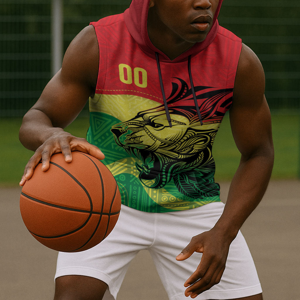 Senegal Kappu Adduna Custom Sleeveless Hoodie Teranga Textile Edition
