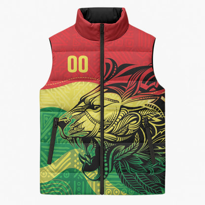 Senegal Kappu Adduna Custom Sleeveless Puffer Jacket Teranga Textile Edition