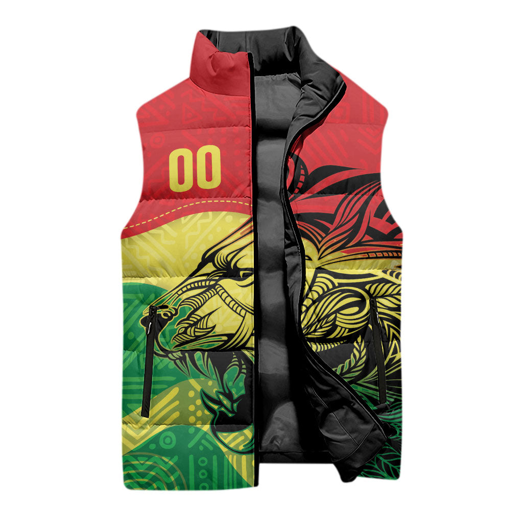 Senegal Kappu Adduna Custom Sleeveless Puffer Jacket Teranga Textile Edition