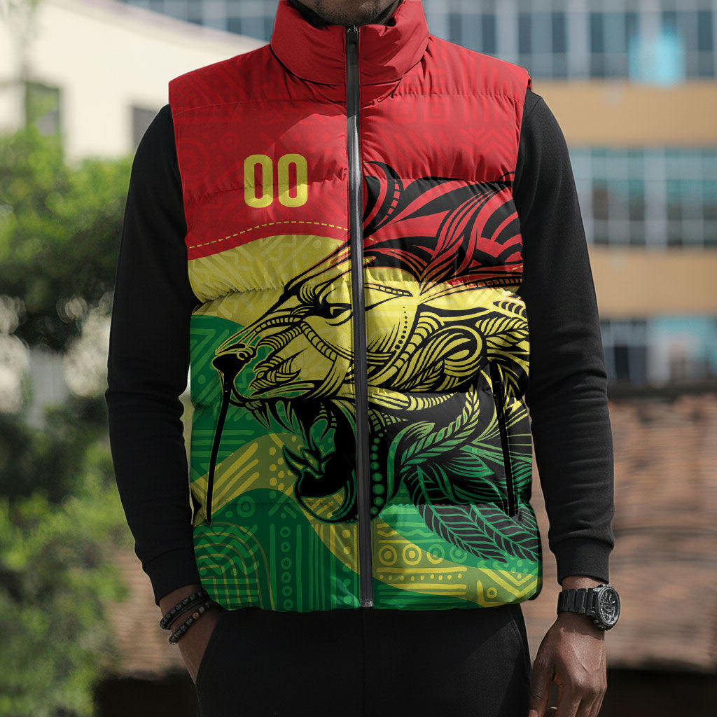 Senegal Kappu Adduna Custom Sleeveless Puffer Jacket Teranga Textile Edition