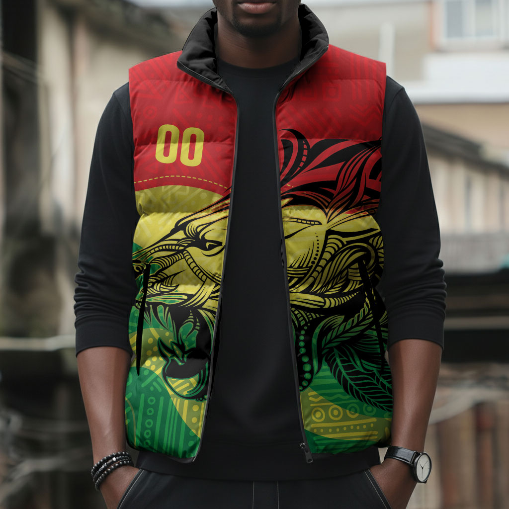 Senegal Kappu Adduna Custom Sleeveless Puffer Jacket Teranga Textile Edition