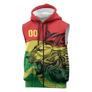 Senegal Kappu Adduna Custom Sleeveless Zip Hoodie Teranga Textile Edition