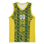 South Africa Indebe Yomhlaba Custom Basketball Jersey Ndebele Art Gold Edition