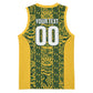 South Africa Indebe Yomhlaba Custom Basketball Jersey Ndebele Art Gold Edition