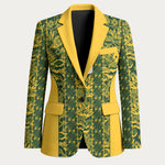 South Africa Indebe Yomhlaba Custom Blazer Ndebele Art Gold Edition