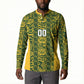 South Africa Indebe Yomhlaba Custom Button Sweatshirt Ndebele Art Gold Edition
