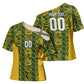 South Africa Indebe Yomhlaba Custom Cross Shoulder Shirt Ndebele Art Gold Edition