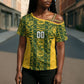 South Africa Indebe Yomhlaba Custom Cross Shoulder Shirt Ndebele Art Gold Edition
