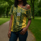 South Africa Indebe Yomhlaba Custom Cross Shoulder Shirt Ndebele Art Gold Edition
