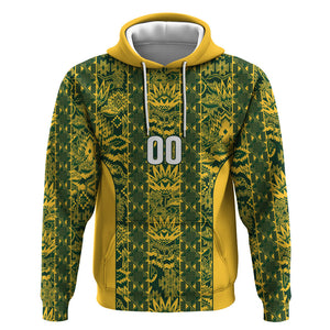 South Africa Indebe Yomhlaba Custom Hoodie Ndebele Art Gold Edition