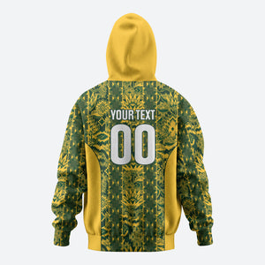 South Africa Indebe Yomhlaba Custom Hoodie Ndebele Art Gold Edition