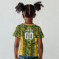 South Africa Indebe Yomhlaba Custom Kid T shirt Ndebele Art Gold Edition