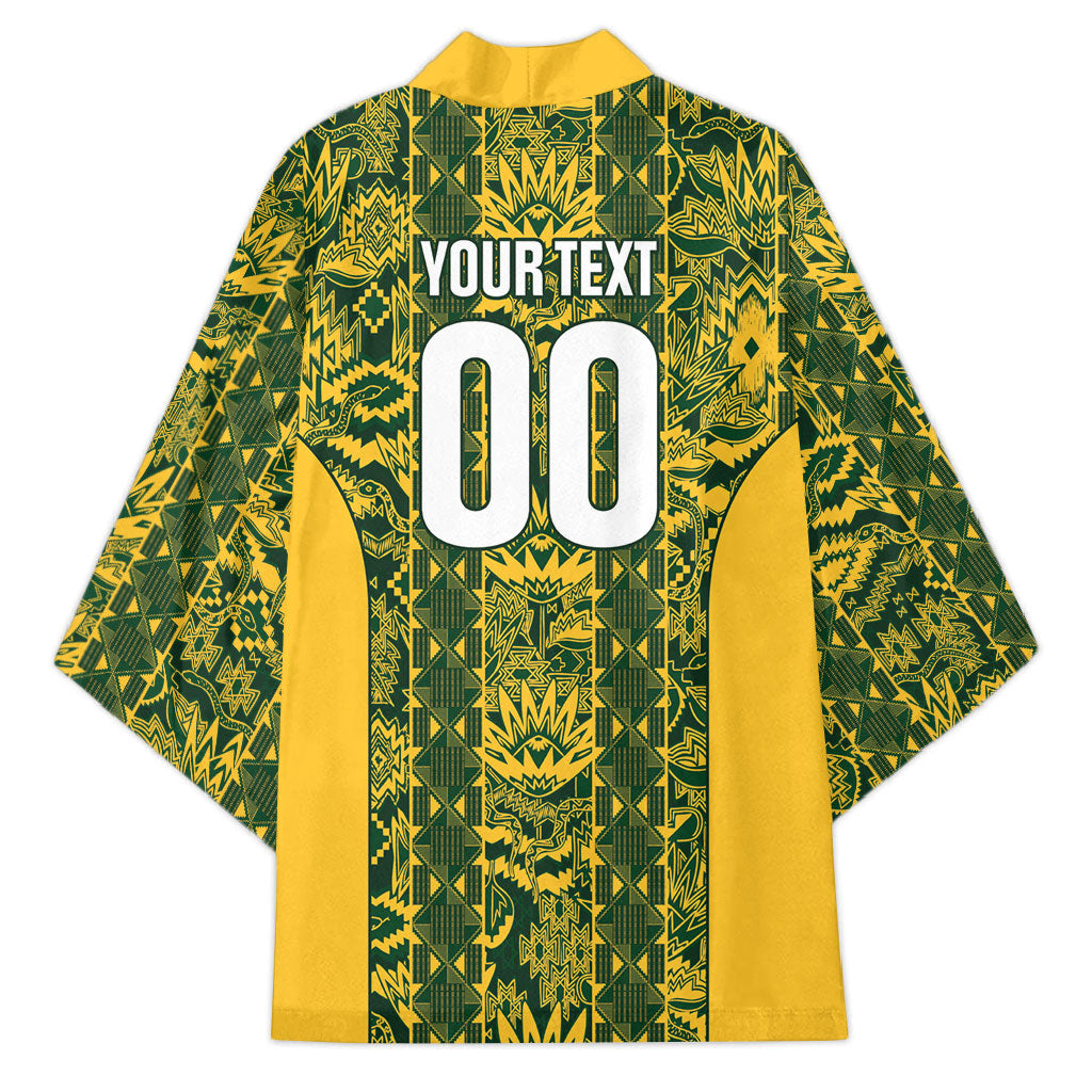 South Africa Indebe Yomhlaba Custom Kimono Ndebele Art Gold Edition